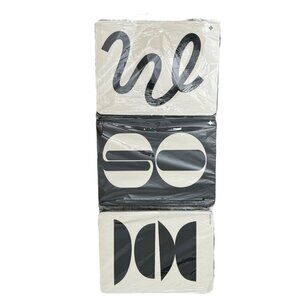 Modern Abstract Typography Wall Art Set